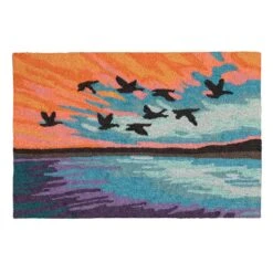 Liora Manne Frontporch 1.67 Ft. W X 2.5 Ft. L Multicolored Flock Sky Acrylic/Polyester Accent Rug