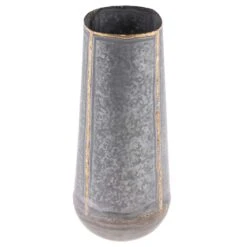 Karma Gifts 30.5 In. H X 13 In. W X 13 In. L Galvanized Gray Iron Vase