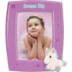 Precious Moments Pink Polyresin Photo Frame 8.25 In. H
