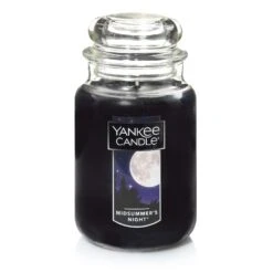 Yankee Candle Black MidSummer's Night Scent Large Candle Jar 22 Oz