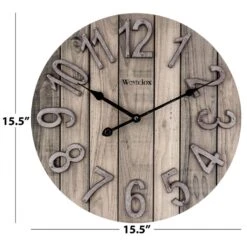Westclox 15.5 In. L X 15.5 In. W Indoor Farmhouse Analog Wall Clock Wood Brown -Umbra || Yankee Candle Sales c7972295 535a 4f7c a975 9a125b6dd07f