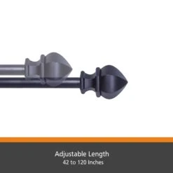 Kenney Fast Fit Matte Black Waverly Curtain Rod 42 In. L X 120 In. L -Umbra || Yankee Candle Sales c8d8203d 9b2a 4795 a900 68e5e8870342