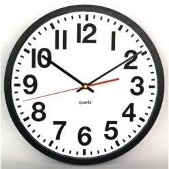 Tempus 13 In. L X 13 In. W Indoor Classic Analog Wall Clock Plastic Black