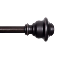 Kenney Fast Fit Weathered Brown Finn Curtain Rod 36 In. L X 66 In. L