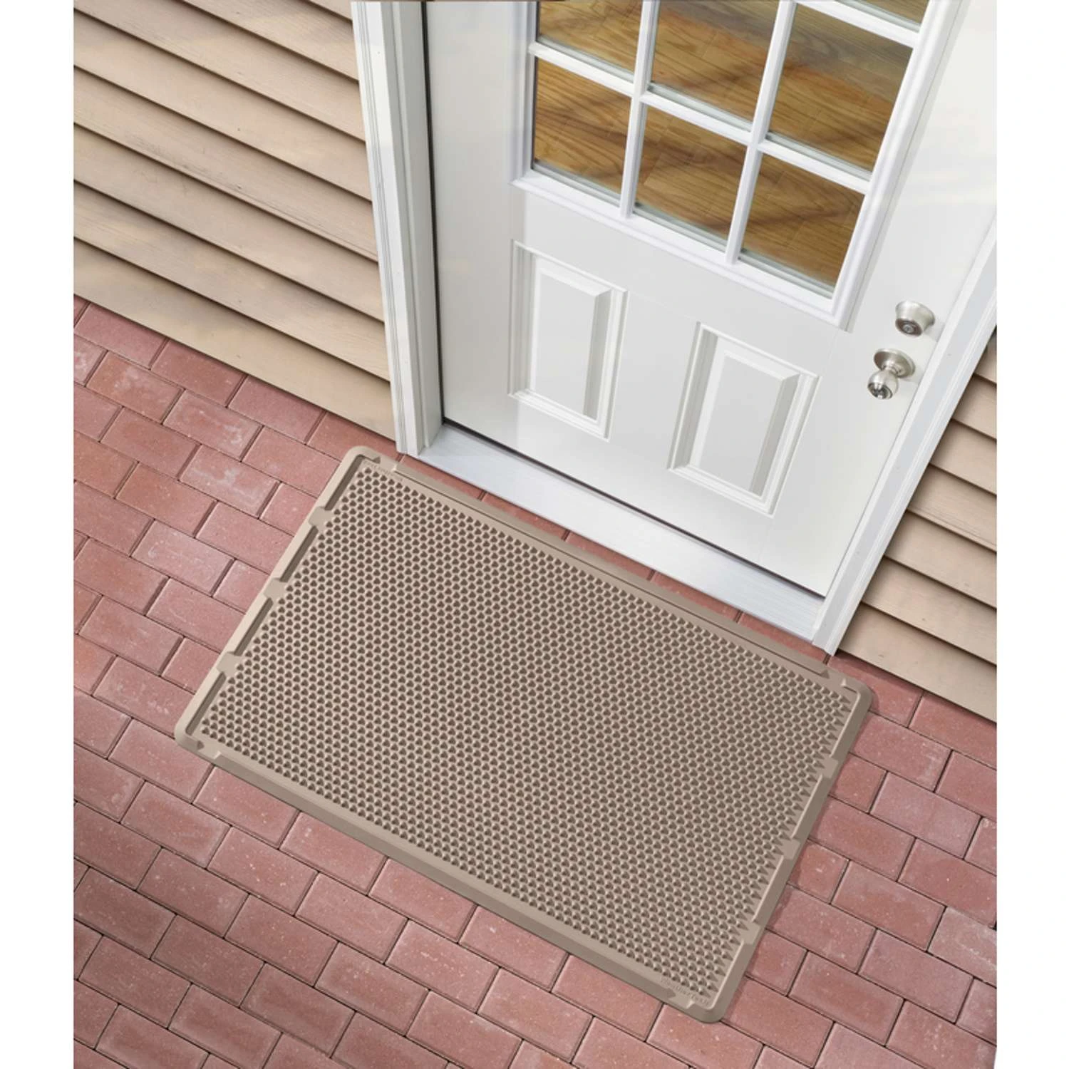 WeatherTech Outdoor Mats 30 In To W X 48 In To L Tan Thermoplastic Door Mat 4 WeatherTech Outdoor Mats 30 In To W X 48 In To L Tan Thermoplastic Door Mat - Image 2