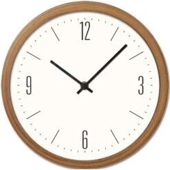 Westclox 10 In. L X 10 In. W Indoor Contemporary Analog Wall Clock Glass/Plastic Beige