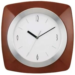 Tempus 12 In. L X 12 In. W Indoor Analog Wall Clock Wood Brown