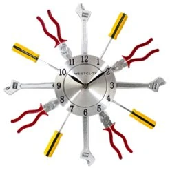 Westclox 14.12 In. L X 14.12 In. W Indoor Novelty Analog Wall Clock Metal/Plastic Multicolored