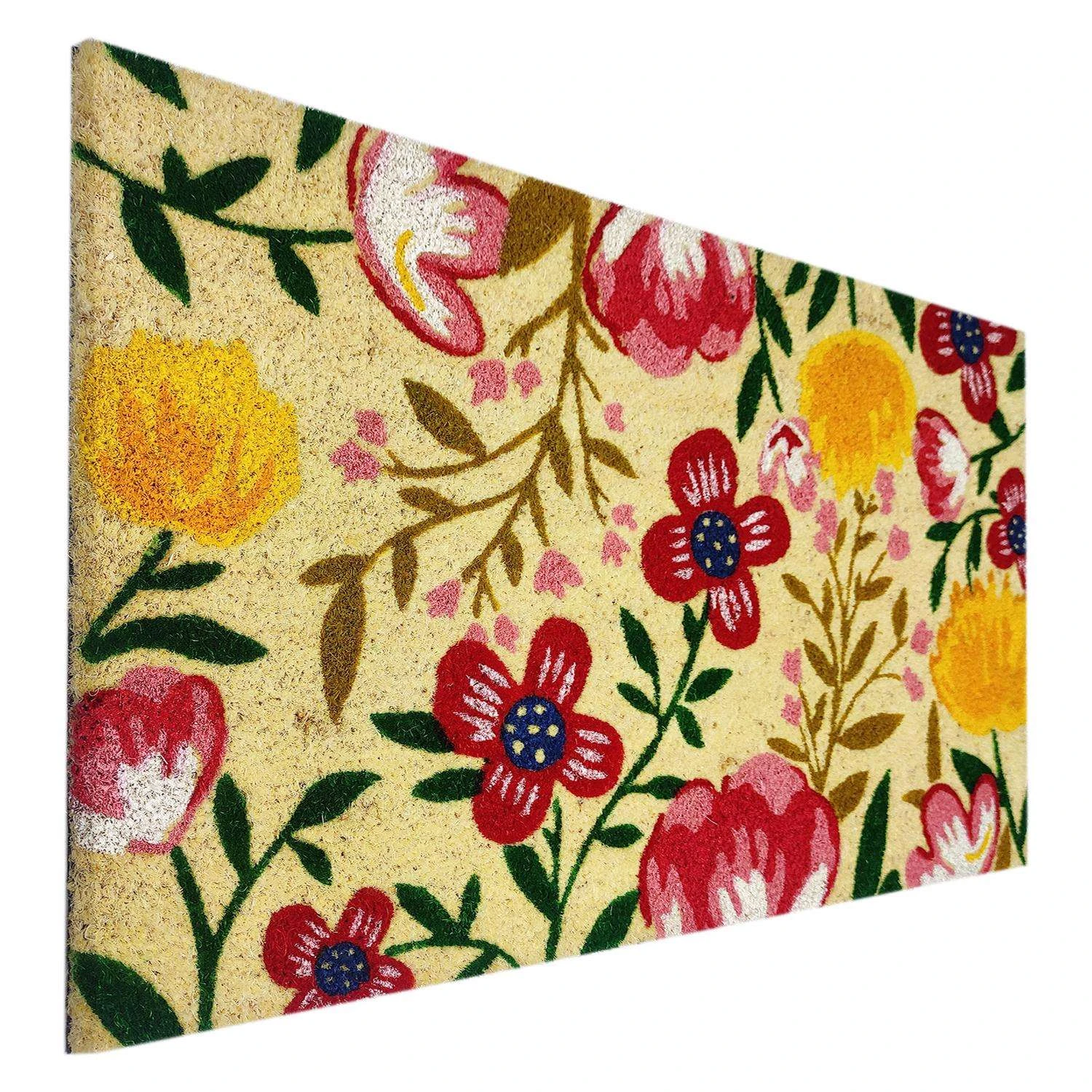 First Concept 18 In. W X 30 In. L Multicolored Flowers Coir Door Mat 6 First Concept 18 In. W X 30 In. L Multicolored Flowers Coir Door Mat - Image 4