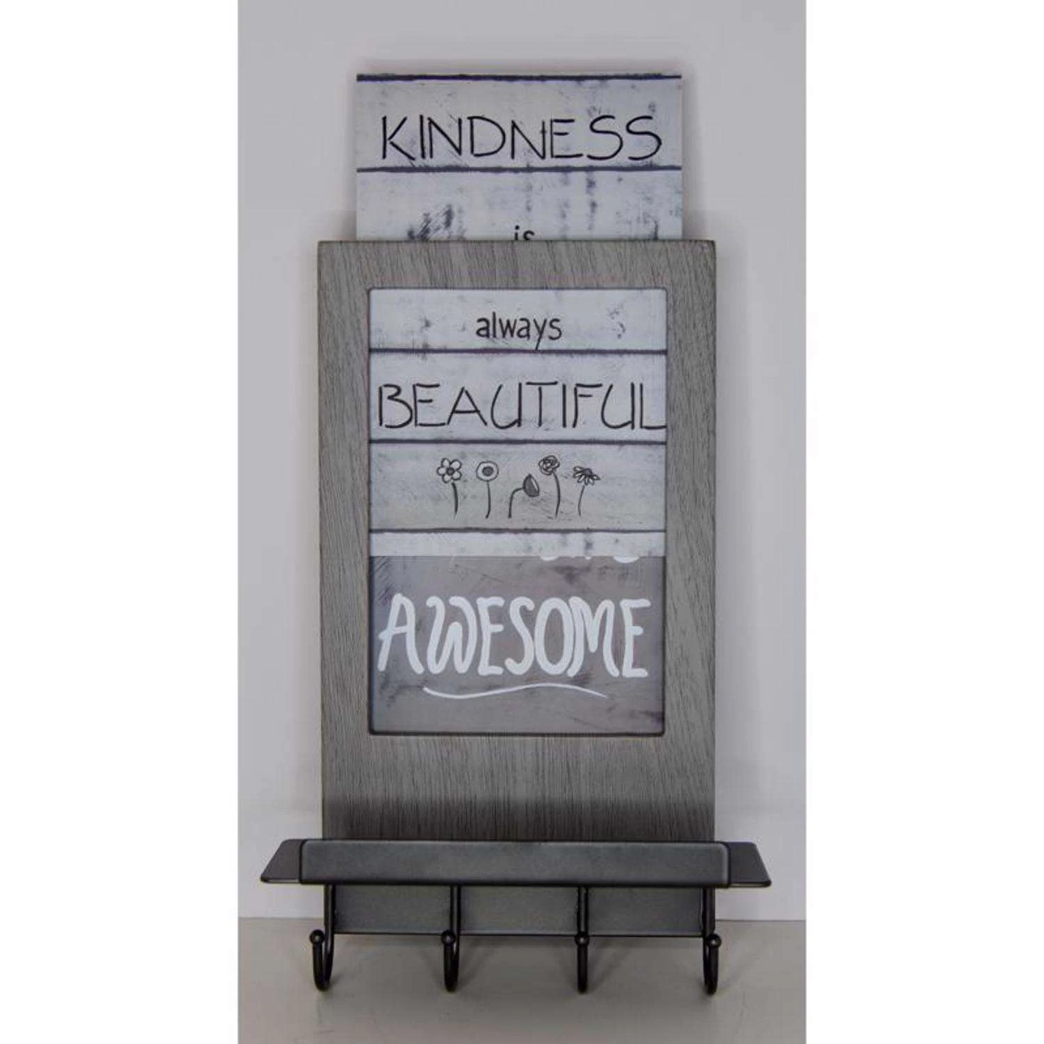 Hi-Jack 11 In. H X 3.5 In. W X 6.25 In. L Gray Metal/Wood Decor/Frame/Key Holder 8 Hi-Jack 11 In. H X 3.5 In. W X 6.25 In. L Gray Metal/Wood Decor/Frame/Key Holder - Image 6