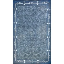 Homefires 3 Ft. W X 5 Ft. L Blue/White Nautica Accent Rug
