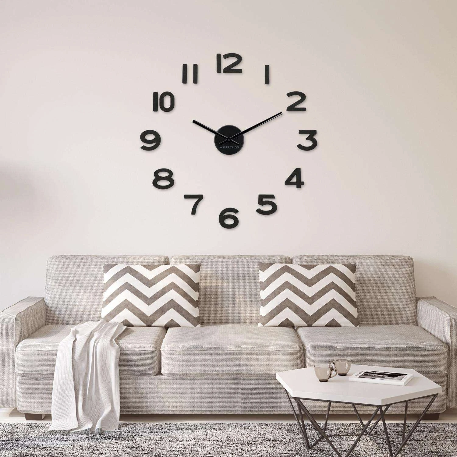 Westclox 20 In. L X 20 In. W Indoor Modern Analog Wall Clock Plastic Black 7 Westclox 20 In. L X 20 In. W Indoor Modern Analog Wall Clock Plastic Black - Image 5