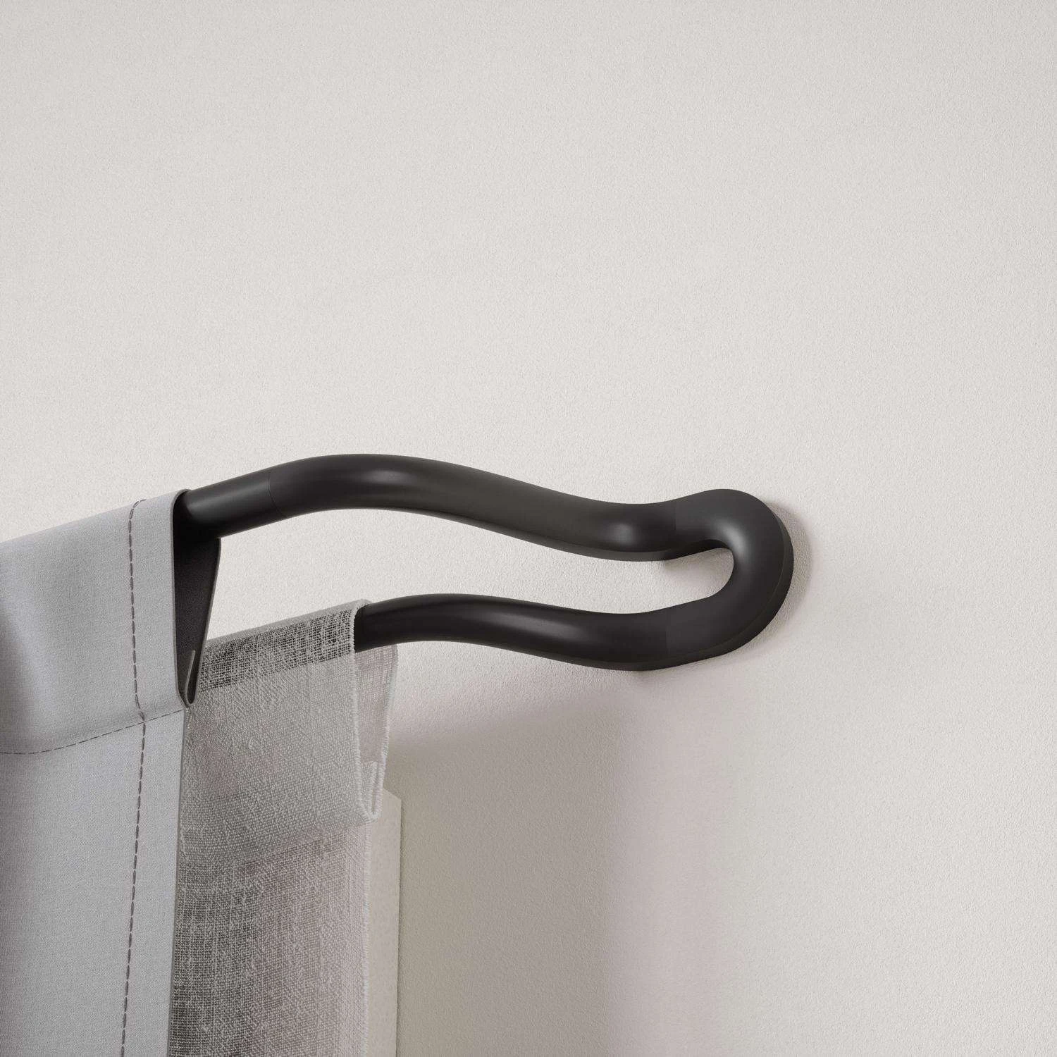Umbra Midnight Blackout Matte Black Midnight Blackout Double Curtain Rod 42 In. L X 120 In. L 5 Umbra Midnight Blackout Matte Black Midnight Blackout Double Curtain Rod 42 In. L X 120 In. L - Image 3