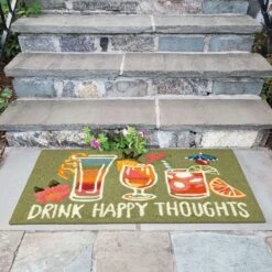 Liora Manne Frontporch 2 W X 3 L Green Happy Drinks Acrylic/Polyester Accent Rug 8 Liora Manne Frontporch 2 W X 3 L Green Happy Drinks Acrylic/Polyester Accent Rug -Umbra || Yankee Candle Sales e566cd59 9deb 4f97 92e3 4b6beb42fec8