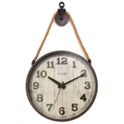 Westclox 14 In. L X 14 In. W Indoor Farmhouse Analog Wall Clock Glass/Plastic Black/White