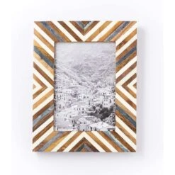 Matr Boomie Banka Mundi Brown/White Bone Picture Frame 9.5 In. H X 7.5 In. W