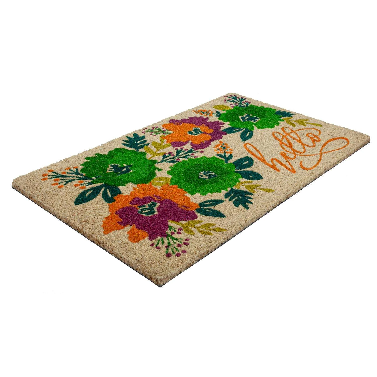 Entryways 17 In. W X 28 In. L Multicolored Unique Blooms Coir Door Mat 5 Entryways 17 In. W X 28 In. L Multicolored Unique Blooms Coir Door Mat - Image 3