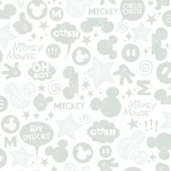 RoomMates 20.5 In. W X 16.5 Ft. L Mickey Mouse Icons Vinyl Peel And Stick Wallpaper