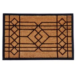 Calloway Mills Windgate 2 W X 3 L Black/Brown Rectangle Coir Door Mat