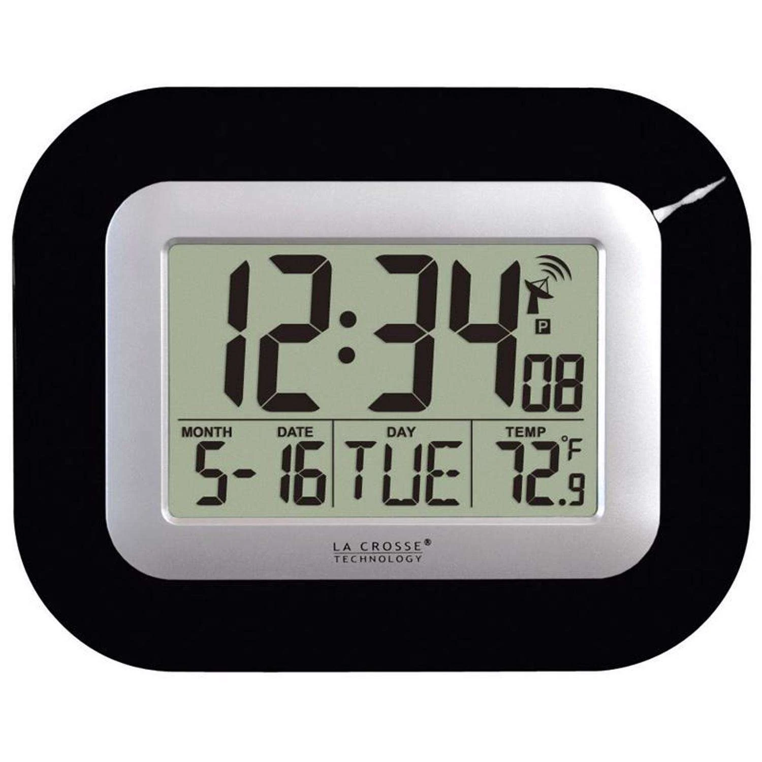 La Crosse Technology 8.95 In. L X 1.2 In. W Indoor Contemporary Digital Atomic Wall Clock Plastic Bl 3 La Crosse Technology 8.95 In. L X 1.2 In. W Indoor Contemporary Digital Atomic Wall Clock Plastic Bl