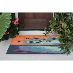 Liora Manne Frontporch 1.67 Ft. W X 2.5 Ft. L Multicolored Flock Sky Acrylic/Polyester Accent Rug -Umbra || Yankee Candle Sales f5998c58 90cf 418f 838e 04d79a6b4870