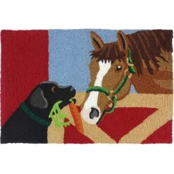 Jellybean 20 In. W X 30 In. L Multi-colored Barn Friends Accent Rug