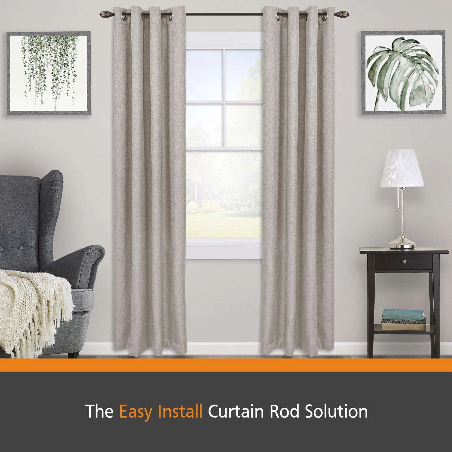 Kenney Oil Rubbed Bronze Fast Fit Bailey Curtain Rod 36 In. L X 66 In. L 4 Kenney Oil Rubbed Bronze Fast Fit Bailey Curtain Rod 36 In. L X 66 In. L - Image 2