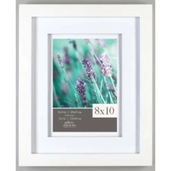 Gallery Solutions Matte White Wood Picture Frame 10.9 In. H X 8.9 In. W