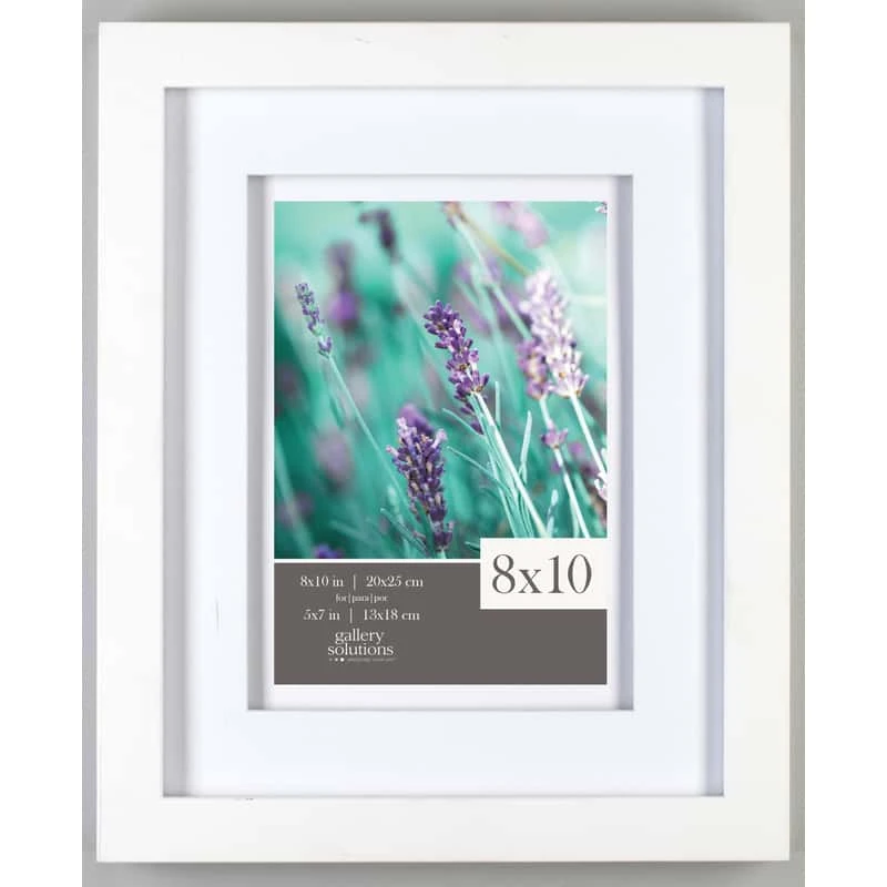 Gallery Solutions Matte White Wood Picture Frame 10.9 In. H X 8.9 In. W 3 Gallery Solutions Matte White Wood Picture Frame 10.9 In. H X 8.9 In. W