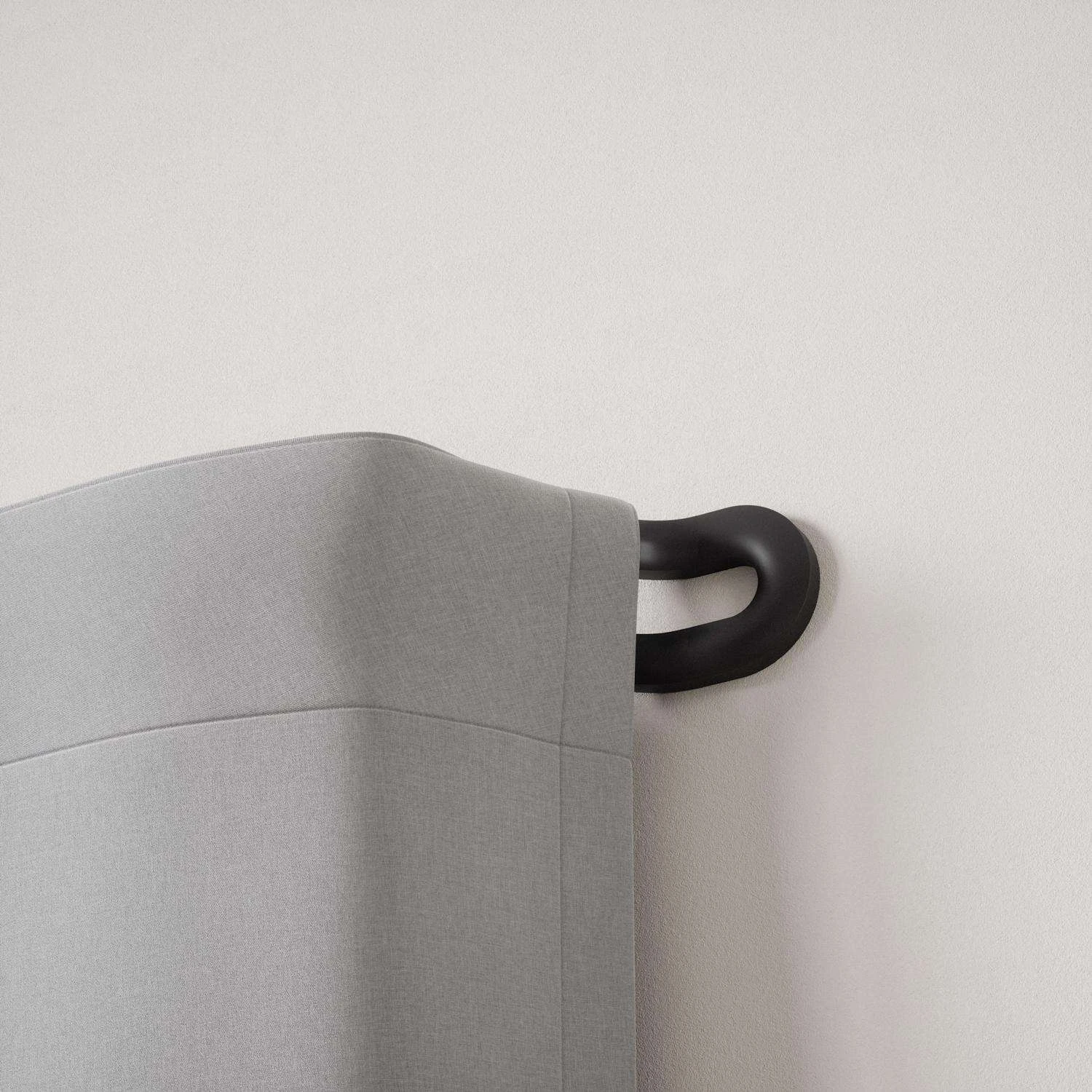Umbra Midnight Blackout Matte Black Midnight Blackout Double Curtain Rod 42 In. L X 120 In. L 6 Umbra Midnight Blackout Matte Black Midnight Blackout Double Curtain Rod 42 In. L X 120 In. L - Image 4